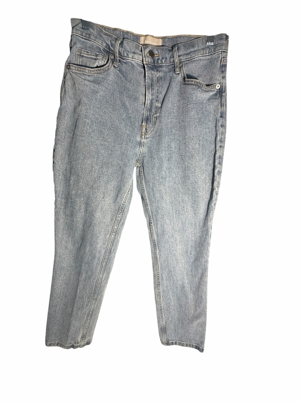 Everlane Original Cheeky High Rise Light Wash Straight Jeans Womens 30